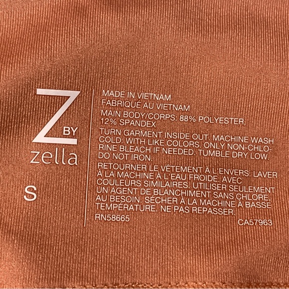 ZELLA Studio Lite Crop Leggings in Orange - Picture 8 of 11